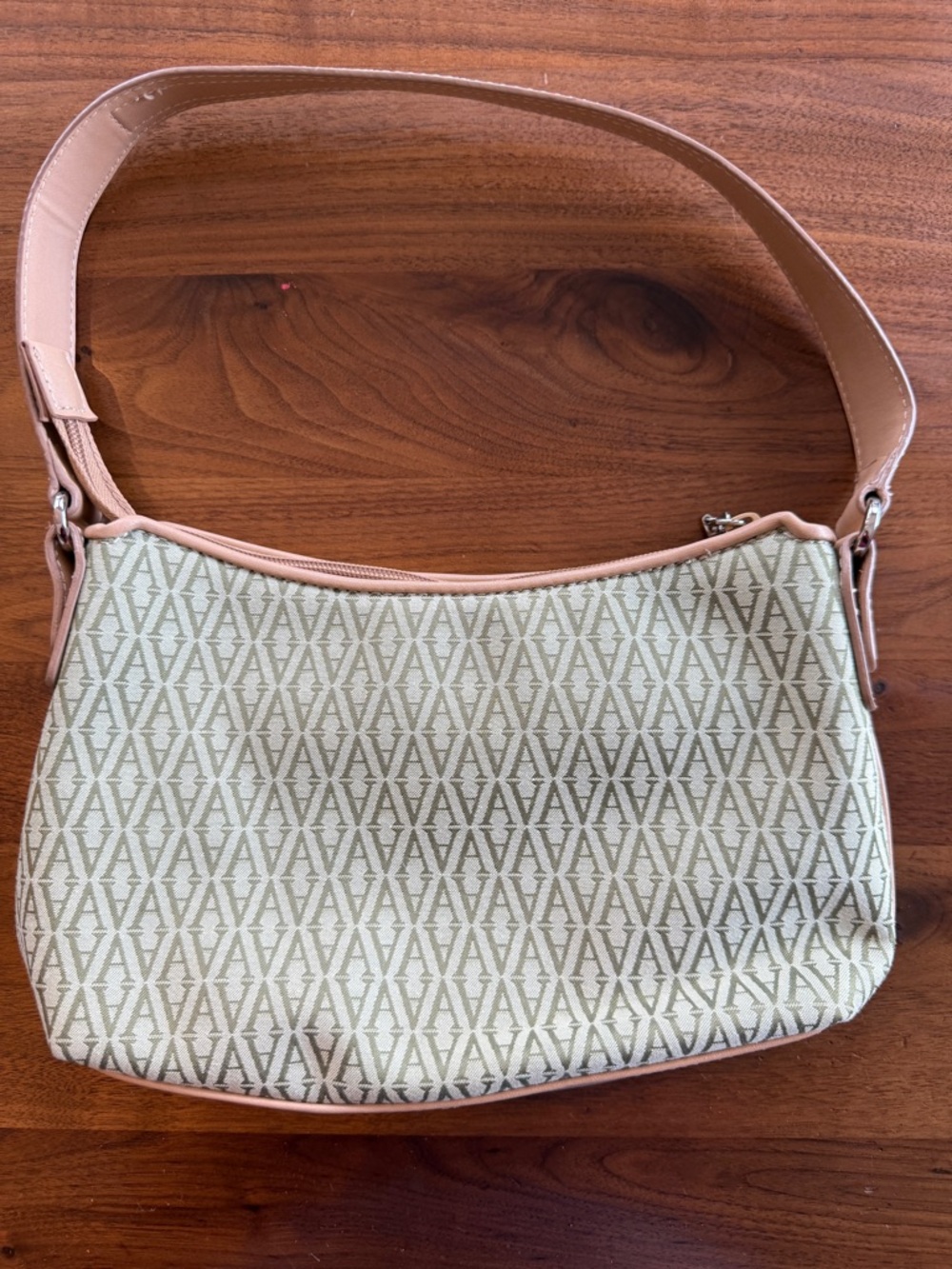 Aline Monogram Shoulder Bag + Matching Wristlet Y2K Style Canvas Purse